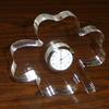 Shamrock shape acrylic clock