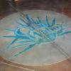 Acid stained decorative concrete - Photo courtesy Heritage Bomanite